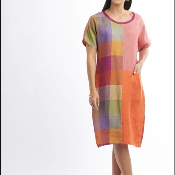 Foil | Dresses | Foil 0 Linen Dress Fiesta Check Colorful Size 4 | Poshmark Foil | Dresses | Foil 0 Linen Dress Fiesta Check Colorful Size 4 | Poshmark